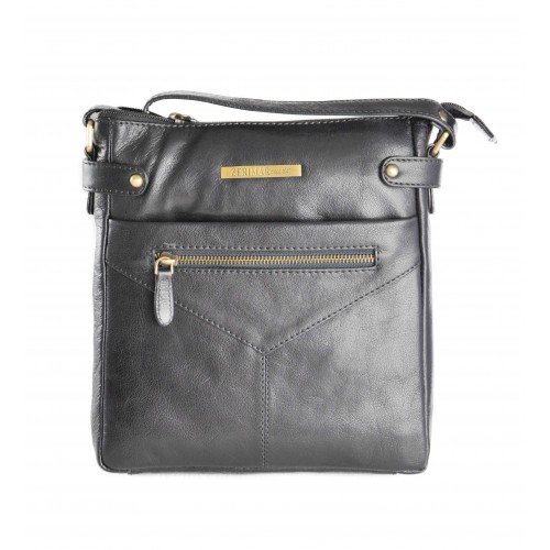 Bolsa de ombro de couro com...
