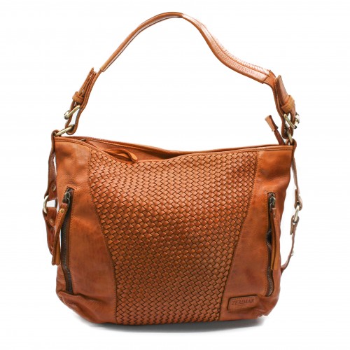 Bolsa de couro trançado...