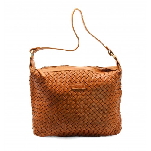 Bolsa de couro trançado...