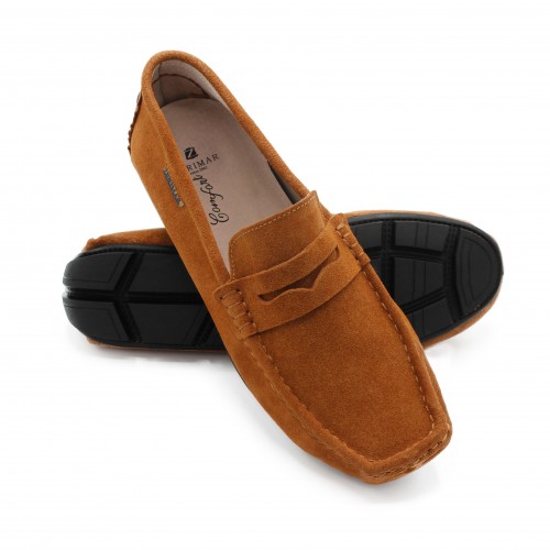 Mocasines de ante natural...