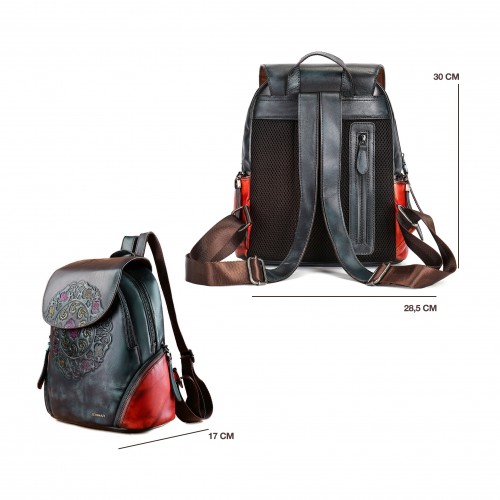Mochila de couro EXOTIC com...