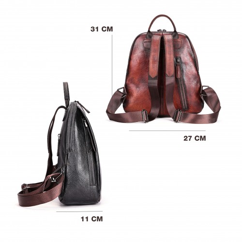 Mochila de couro com...