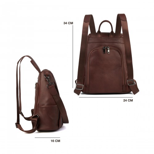 Mochila de couro com...