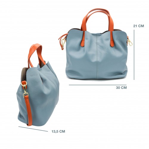 Bolsa de couro com alça...