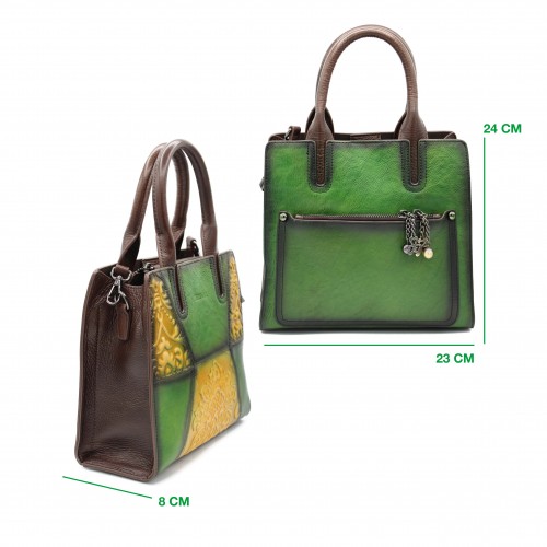 Bolsa de couro com alça...