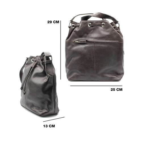 Bolsa de couro com alça...