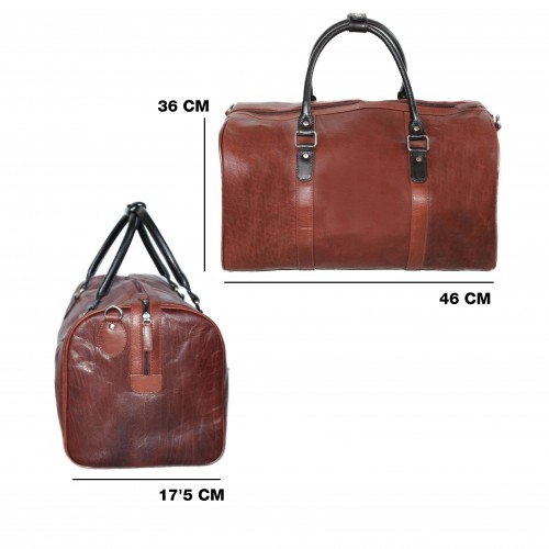 Bolsa de viagem de couro...