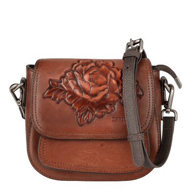 Bolsa de couro gravada...