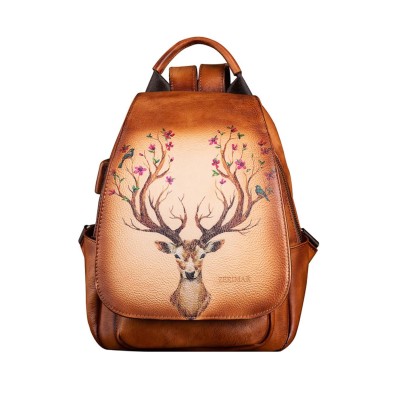 Mochila de couro 32x22x12...