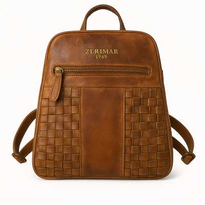 Mochila de couro natural...