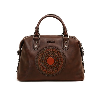 Bolsa de couro com alças...
