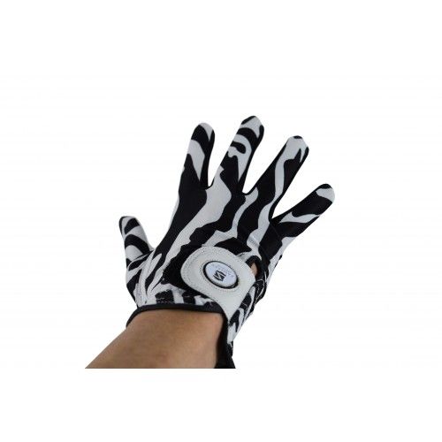 Pack de guantes de golf de piel diestros animal print Airel - 2