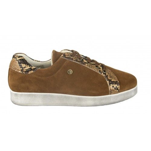 Sneakers de piel de colores con estampado de python Zerimar - 7