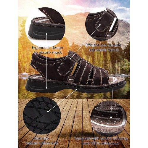 Sandalias de piel de trekking o senderismo Zerimar - 6