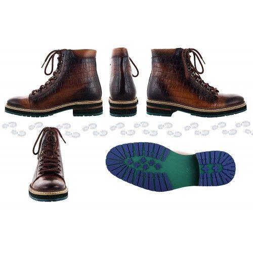 Botas de piel natural con alzas que aumentan la altura 7 cm Zerimar - 8