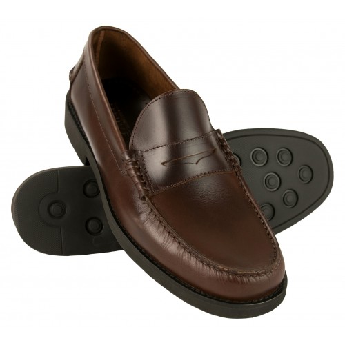 Mocasines light de hombre con antifaz burdeos PLUS Zerimar - 1
