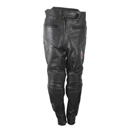Pantalon de cuero con protecciones para moto caballero Kenrod - 1