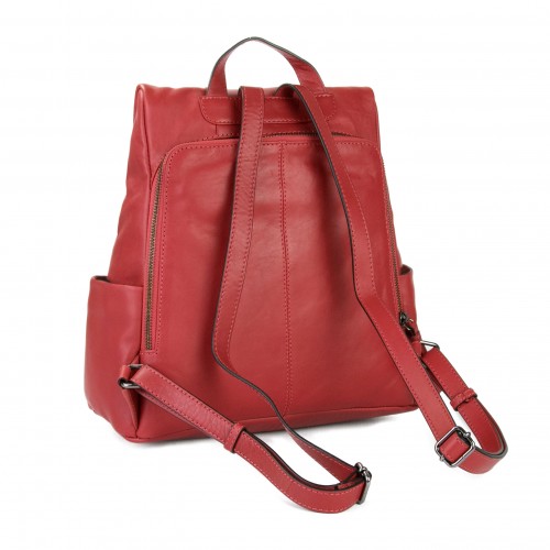Mochila de piel natural con cierre trasero antirrobo Zerimar - 16