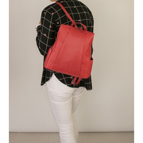 Mochila de piel natural con cierre trasero antirrobo Zerimar - 18