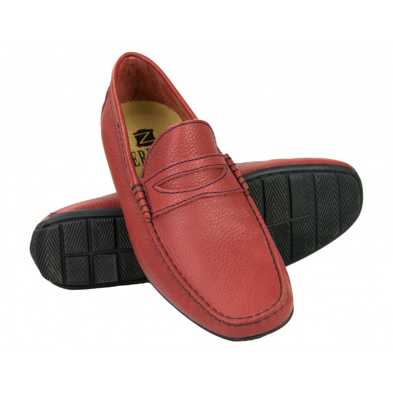 Nauticos de piel de verano color burdeos Zerimar - 11