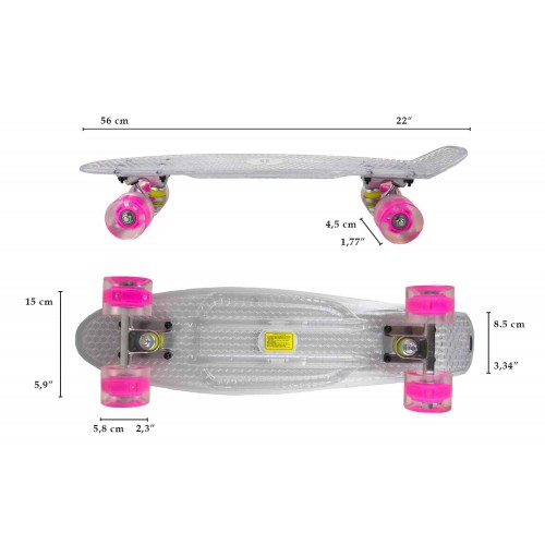 Skateboard monopatin con tabla antideslizante y ruedas suaves Airel - 2