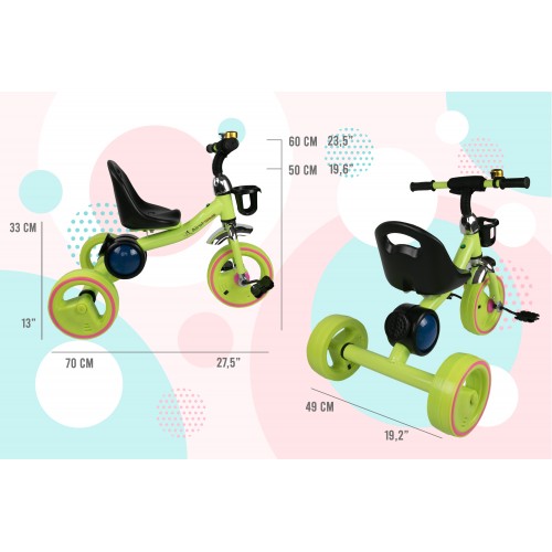 Triciclo con pedales de 2 a 6 años con música y luces Airel - 8