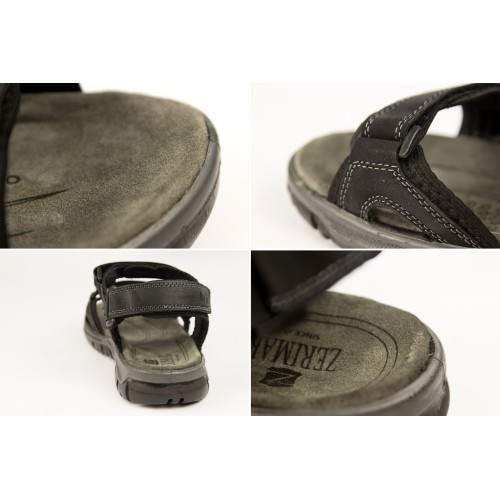 Sandalias de piel STONE con cierre de velcro Zerimar - 6