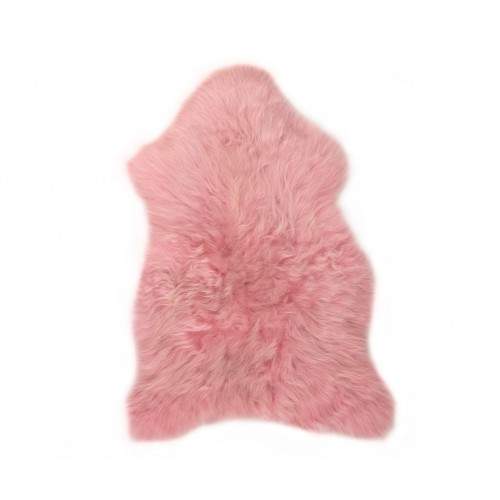 Alfombra de piel de cordero natural rosa 100x60 cm Zerimar - 1